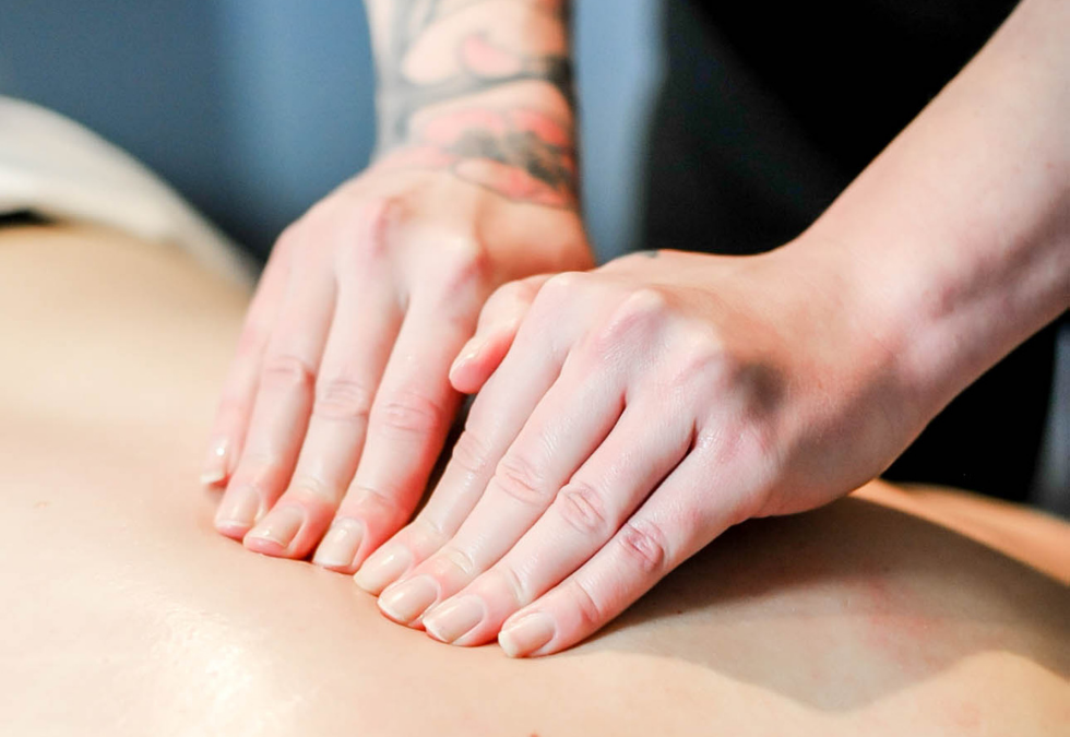 Massage finger tips on body PMA